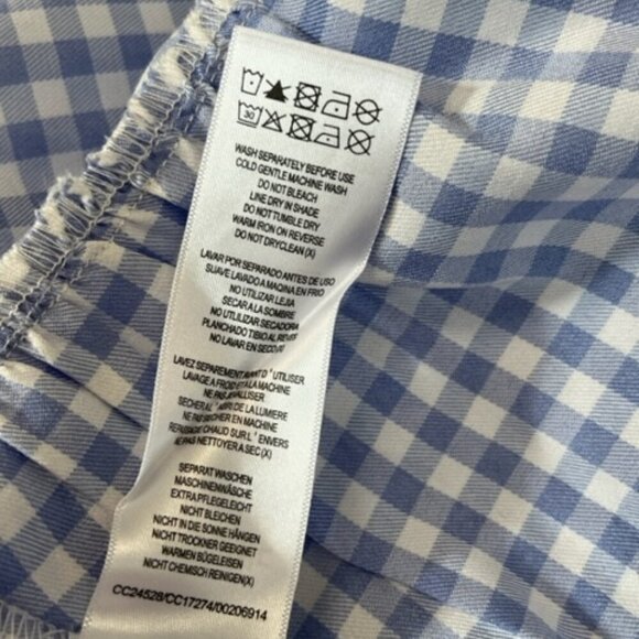 City Chic Blue and White Gingham Tiered Maxi Dress with Smocking Detail – XL - Picture 5 of 5